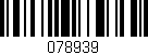 Código de barras (EAN, GTIN, SKU, ISBN): '078939'