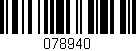 Código de barras (EAN, GTIN, SKU, ISBN): '078940'
