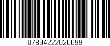 Código de barras (EAN, GTIN, SKU, ISBN): '07894222020099'