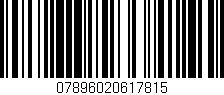 Código de barras (EAN, GTIN, SKU, ISBN): '07896020617815'