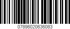 Código de barras (EAN, GTIN, SKU, ISBN): '07896020636083'