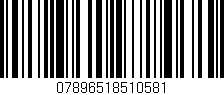 Código de barras (EAN, GTIN, SKU, ISBN): '07896518510581'