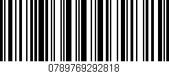 Código de barras (EAN, GTIN, SKU, ISBN): '0789769292818'