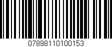 Código de barras (EAN, GTIN, SKU, ISBN): '07898110100153'
