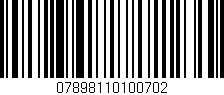 Código de barras (EAN, GTIN, SKU, ISBN): '07898110100702'