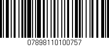 Código de barras (EAN, GTIN, SKU, ISBN): '07898110100757'