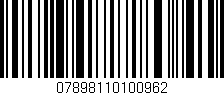 Código de barras (EAN, GTIN, SKU, ISBN): '07898110100962'