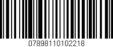 Código de barras (EAN, GTIN, SKU, ISBN): '07898110102218'