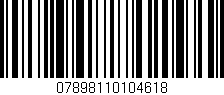 Código de barras (EAN, GTIN, SKU, ISBN): '07898110104618'