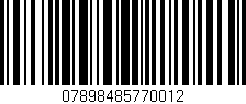 Código de barras (EAN, GTIN, SKU, ISBN): '07898485770012'