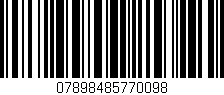 Código de barras (EAN, GTIN, SKU, ISBN): '07898485770098'