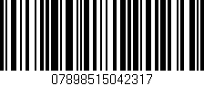 Código de barras (EAN, GTIN, SKU, ISBN): '07898515042317'