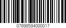 Código de barras (EAN, GTIN, SKU, ISBN): '07898594000017'