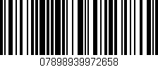 Código de barras (EAN, GTIN, SKU, ISBN): '07898939972658'