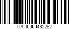 Código de barras (EAN, GTIN, SKU, ISBN): '07900000462262'