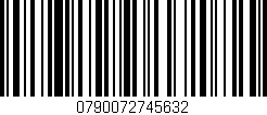 Código de barras (EAN, GTIN, SKU, ISBN): '0790072745632'