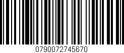 Código de barras (EAN, GTIN, SKU, ISBN): '0790072745670'