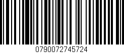 Código de barras (EAN, GTIN, SKU, ISBN): '0790072745724'