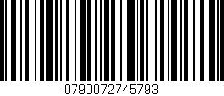 Código de barras (EAN, GTIN, SKU, ISBN): '0790072745793'