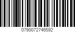 Código de barras (EAN, GTIN, SKU, ISBN): '0790072746592'