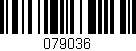 Código de barras (EAN, GTIN, SKU, ISBN): '079036'