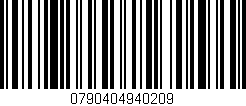 Código de barras (EAN, GTIN, SKU, ISBN): '0790404940209'