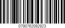 Código de barras (EAN, GTIN, SKU, ISBN): '0790762092923'
