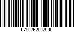 Código de barras (EAN, GTIN, SKU, ISBN): '0790762092930'