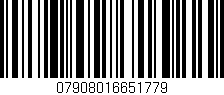 Código de barras (EAN, GTIN, SKU, ISBN): '07908016651779'