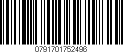 Código de barras (EAN, GTIN, SKU, ISBN): '0791701752496'