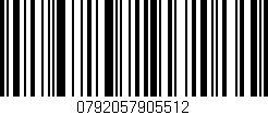 Código de barras (EAN, GTIN, SKU, ISBN): '0792057905512'