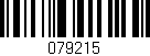 Código de barras (EAN, GTIN, SKU, ISBN): '079215'