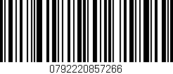 Código de barras (EAN, GTIN, SKU, ISBN): '0792220857266'
