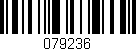 Código de barras (EAN, GTIN, SKU, ISBN): '079236'