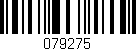Código de barras (EAN, GTIN, SKU, ISBN): '079275'