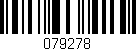 Código de barras (EAN, GTIN, SKU, ISBN): '079278'