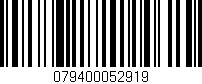 Código de barras (EAN, GTIN, SKU, ISBN): '079400052919'
