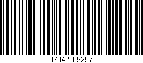 Código de barras (EAN, GTIN, SKU, ISBN): '07942/09257'