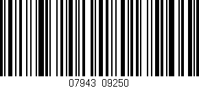 Código de barras (EAN, GTIN, SKU, ISBN): '07943/09250'