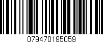 Código de barras (EAN, GTIN, SKU, ISBN): '079470195059'
