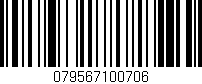Código de barras (EAN, GTIN, SKU, ISBN): '079567100706'