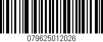 Código de barras (EAN, GTIN, SKU, ISBN): '079625012026'