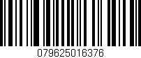 Código de barras (EAN, GTIN, SKU, ISBN): '079625016376'