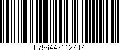 Código de barras (EAN, GTIN, SKU, ISBN): '0796442112707'