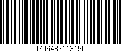 Código de barras (EAN, GTIN, SKU, ISBN): '0796483113190'