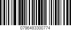 Código de barras (EAN, GTIN, SKU, ISBN): '0796483300774'