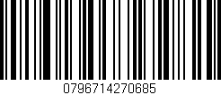 Código de barras (EAN, GTIN, SKU, ISBN): '0796714270685'