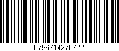 Código de barras (EAN, GTIN, SKU, ISBN): '0796714270722'