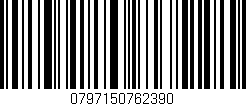 Código de barras (EAN, GTIN, SKU, ISBN): '0797150762390'