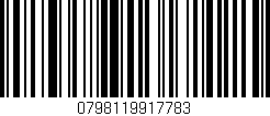 Código de barras (EAN, GTIN, SKU, ISBN): '0798119917783'